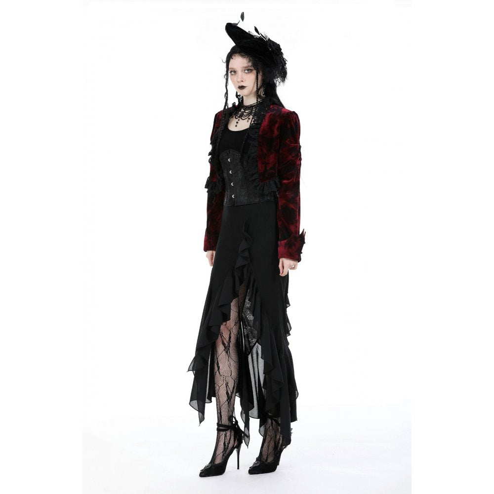 Dark in Love Izora fishtail skirt side opening detail gothic skirt