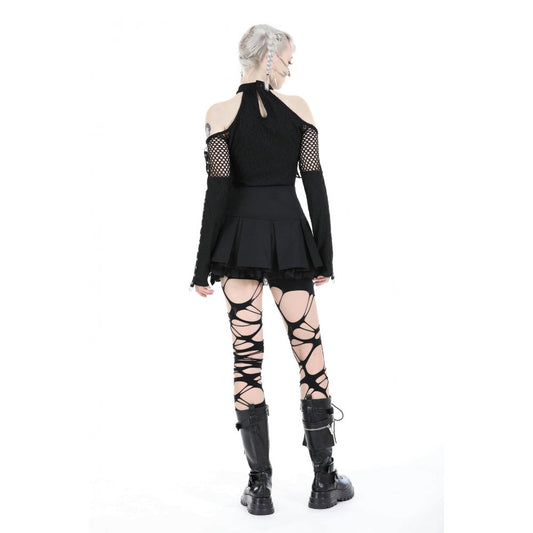 Dark in Love Kadin off shoulder top back view gothic black top