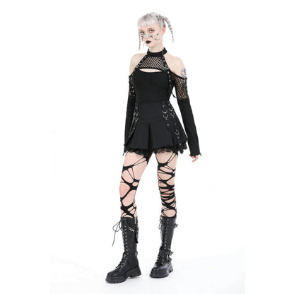 Dark in Love Kadin off shoulder top gothic alternative fashion styling

