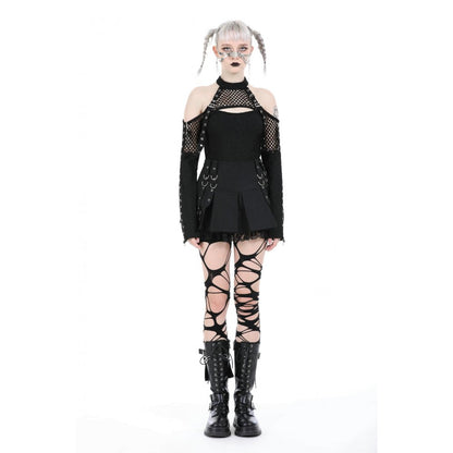 Dark in Love Kadin off shoulder gothic top studio product photo

