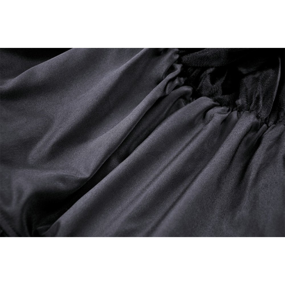 Dark in Love Lolisa skirt worn by model showing layered lace high-low hem movement