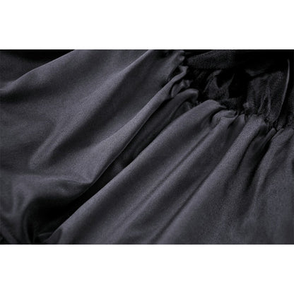 Dark in Love Lolisa skirt worn by model showing layered lace high-low hem movement