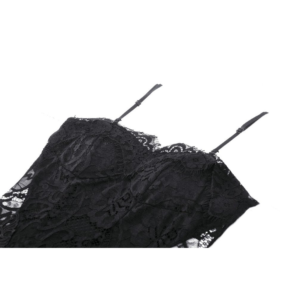 Dark in Love Naiara lace dress bust detail with lace overlay