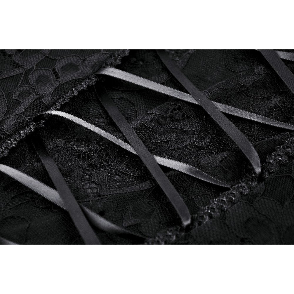Dark in Love Naiara dress lace panel detail gothic lace maxi dress