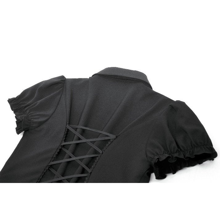 Dark in Love Gothic Lace Waist-Shaping Blouse