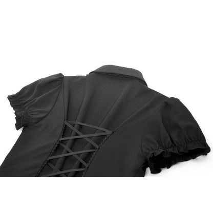 Dark in Love Gothic Lace Waist-Shaping Blouse