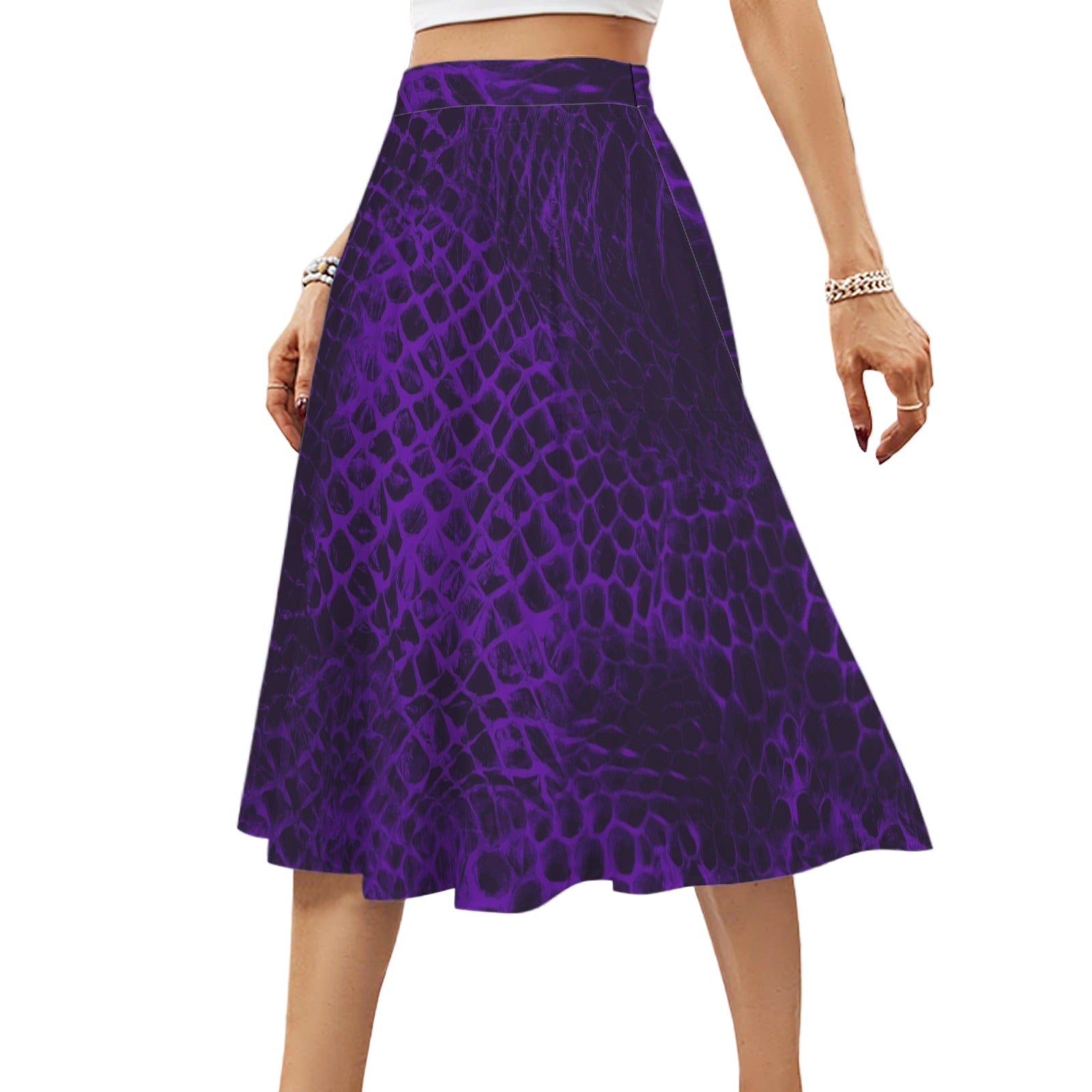 ANTIBrand Shedding Skin Purple Demon Skin Midi Skirt