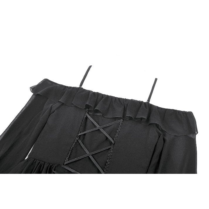 Dark in Love Nocturnal Crescent Chiffon Dress