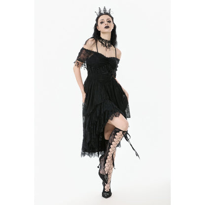 Dark in Love Soraya Gothic Lace High-Low Dress
