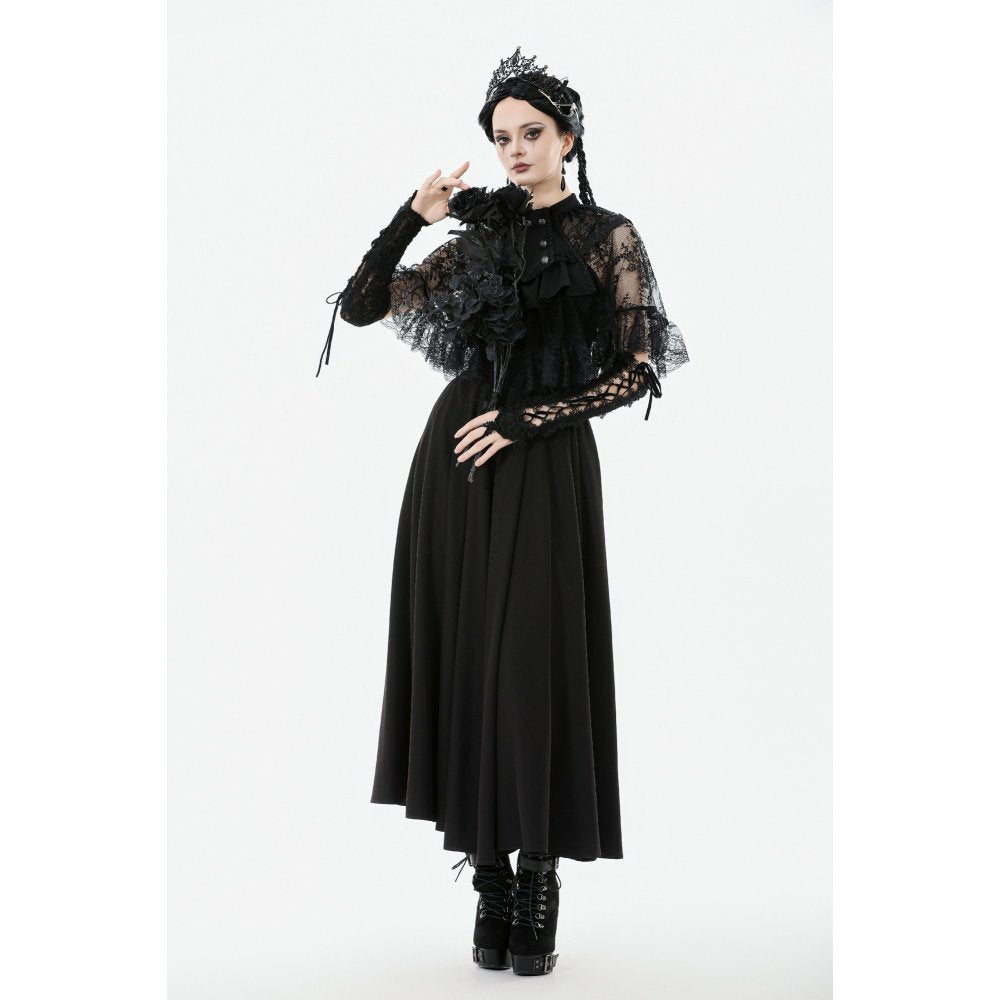 Dark in Love Bellatrix Lace Ruffle Capelet