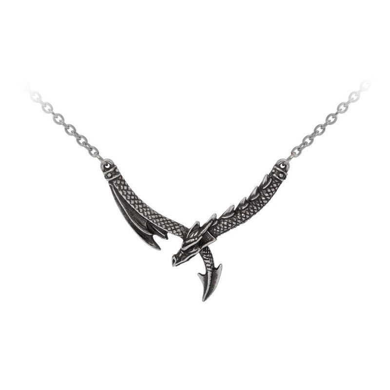 Alchemy Gothic Dragon's Lure Shadow Dragon Necklace Gothic Pewter Fantasy Jewellery
