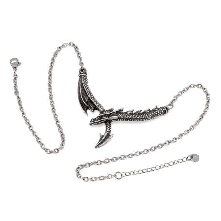 Alchemy Gothic Dragon's Lure Shadow Dragon Necklace Gothic Pewter Fantasy Jewellery