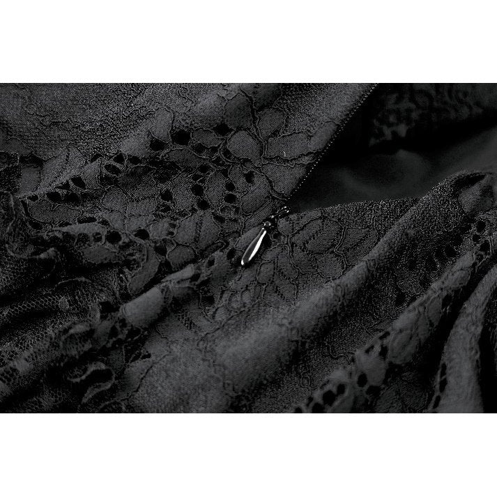 Dark in Love Gaslight Requiem Tiered Lace Skirt
