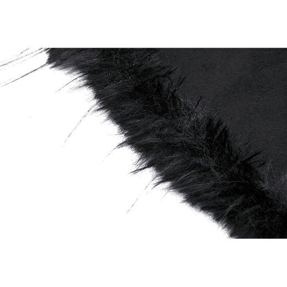 Dark in Love Francine Cloak with Faux Fur Trim and Oversized Hood - Kate's Clothing