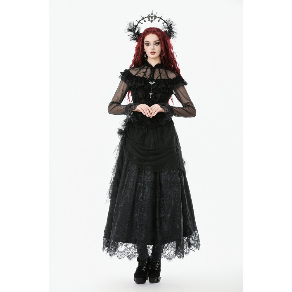 Dark In Love Seraphina Gothic Tulle Maxi Skirt
