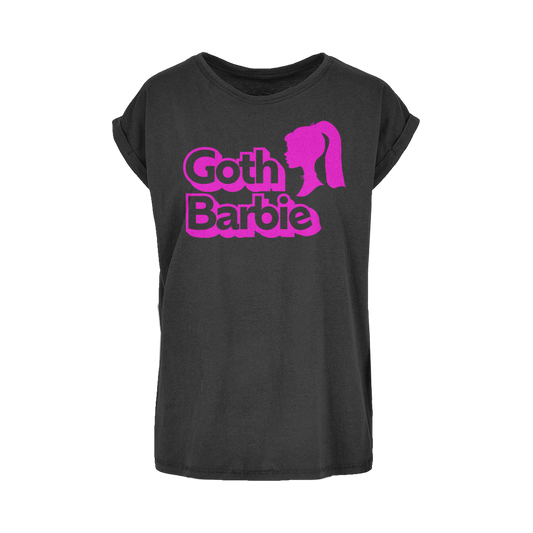 ANTIBrand Goth Barbie Pink Women's Extended Shoulder T-Shirt XS-5XL