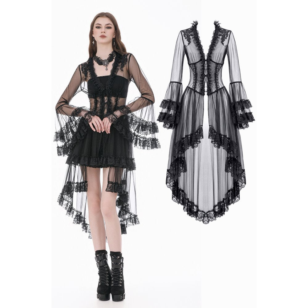 Dark in Love Retro Lace Patchwork Duster