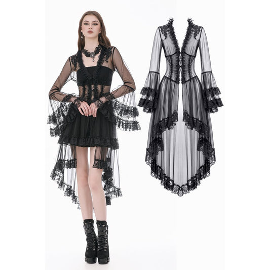 Dark in Love Retro Lace Patchwork Duster