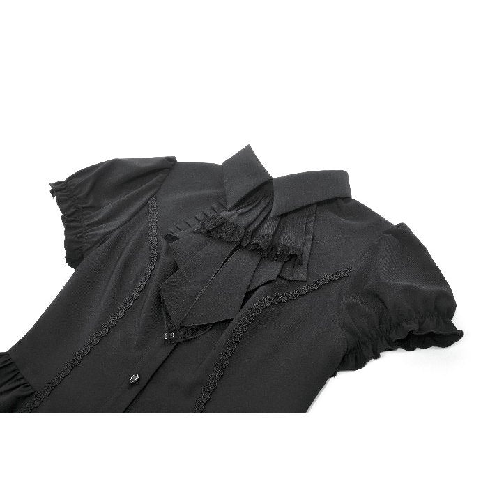 Dark in Love Gothic Lace Waist-Shaping Blouse