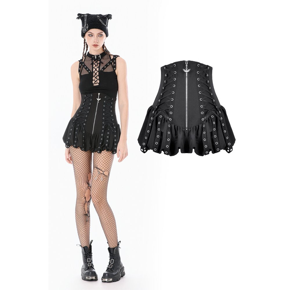 Dark in Love Brynja Eyelet Balloon Shorts