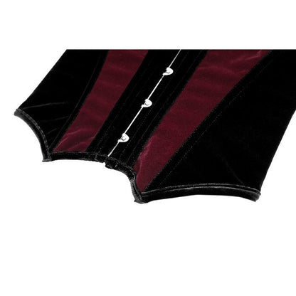 Dark in Love Crimson Vampiric Velvet Corset Top