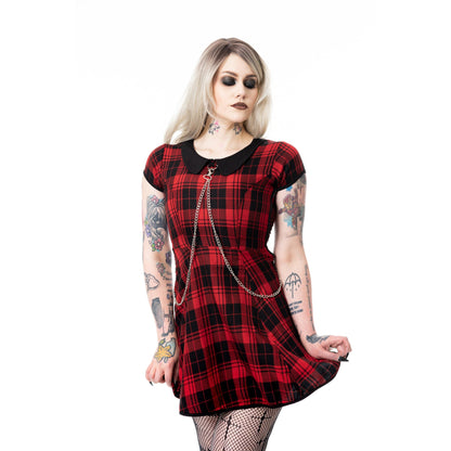Heartless Ebbani Dress – Black/Red Check