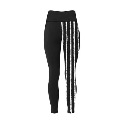 ANTIBrand high‑waisted leggings with rough white stripe design