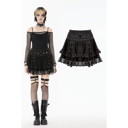 Dark in Love Astrid Lace Buckle Skirt