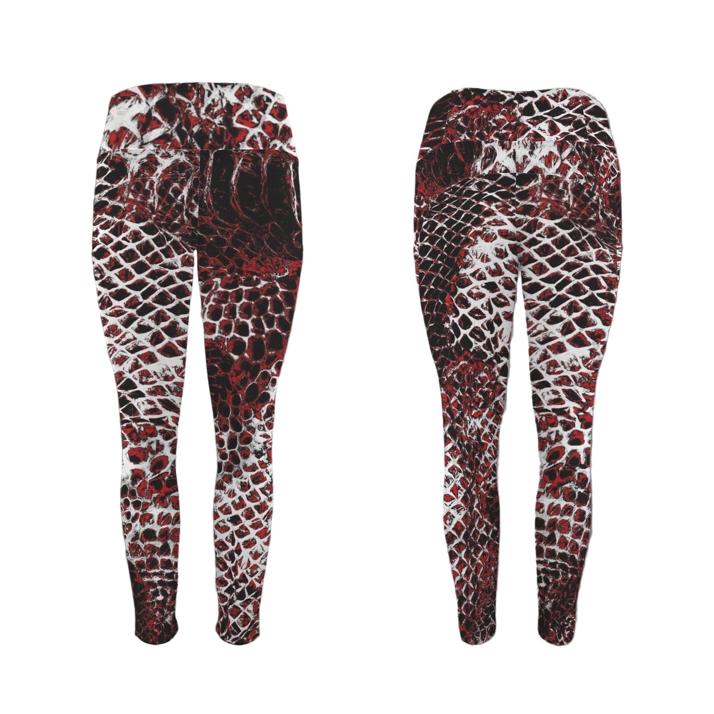 ANTIBrand Misfits Rack - Basilisk Skin Gym Leggings with Pockets - 2XL (UK 18-20)