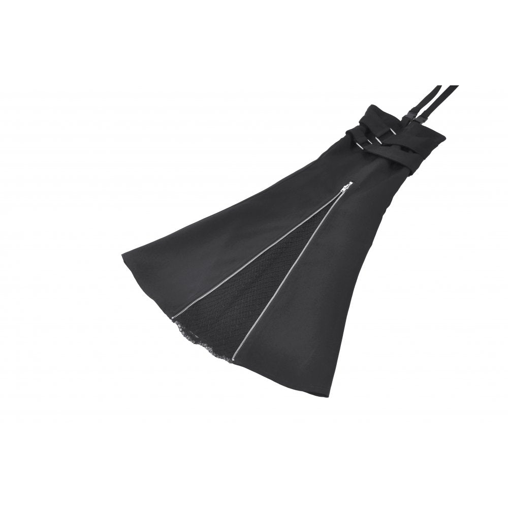 Dark in Love Lace-Up Layered Goth Convertible Flare Trousers with Mini Skirt