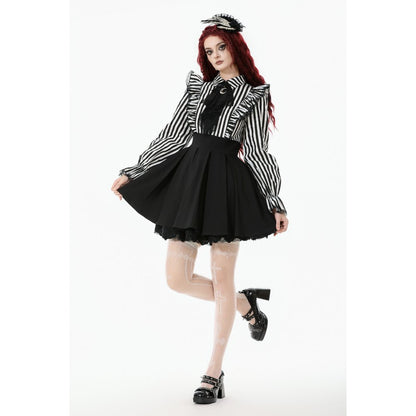 Side View Showing Structured Fit and Ruffles