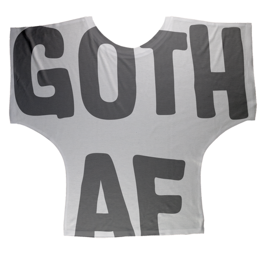 Goth AF Sublimation Batwing Top - Kate's Clothing