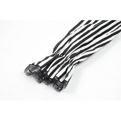 Dark in Love Striped Ruffle Gothic Lolita Dress