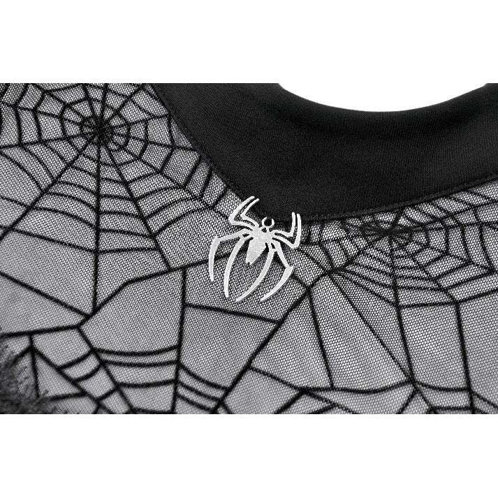Dark in Love Spiderweb Mesh Short Sleeve Top
