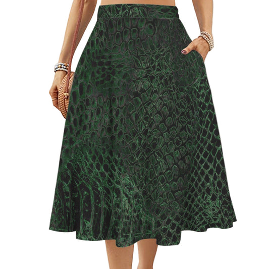 ANTIBrand Shedding Skin Dragon Skin Midi Skirt with Pockets