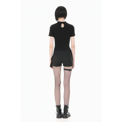 Dark in Love Spiderweb Mesh Short Sleeve Top