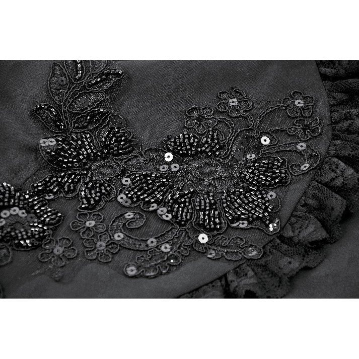 Dark in Love Erzsébet Dramatic Lace Gothic Cape Shrug