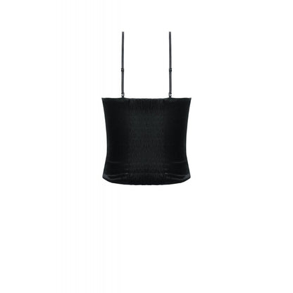 Dark in Love Gothic Black & Red Velvet Lace Corset