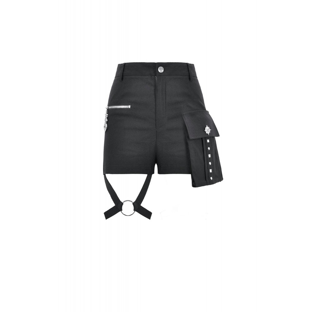 Dark in Love Punk Metal Utility Shorts