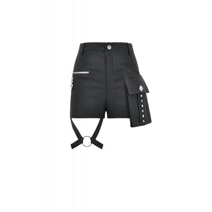 Dark in Love Punk Metal Utility Shorts