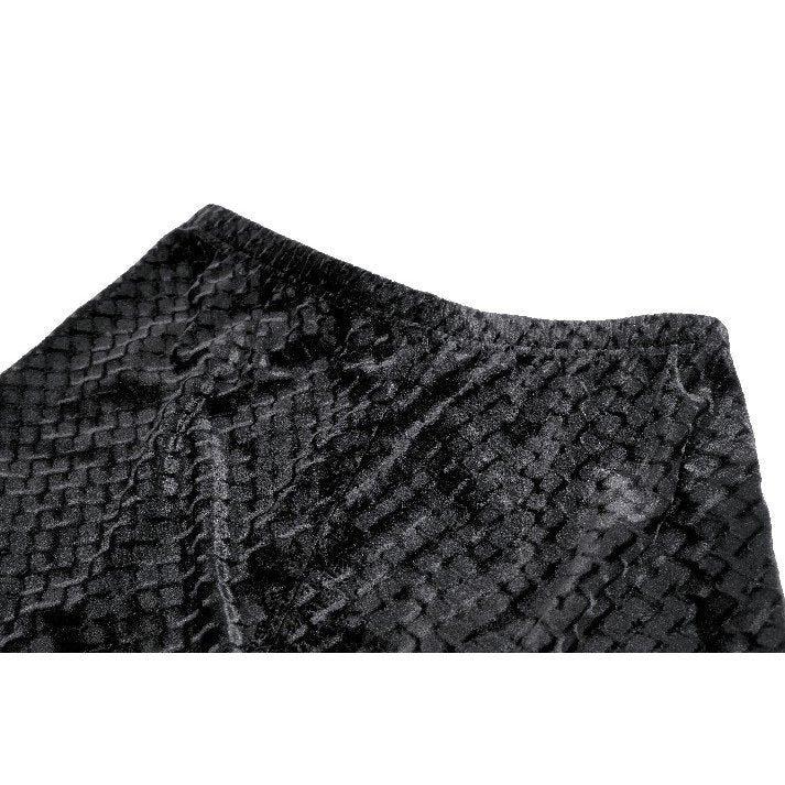 Dark in Love Velvet Floral Lace Trim Shorts