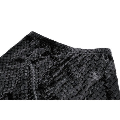 Dark in Love Velvet Floral Lace Trim Shorts