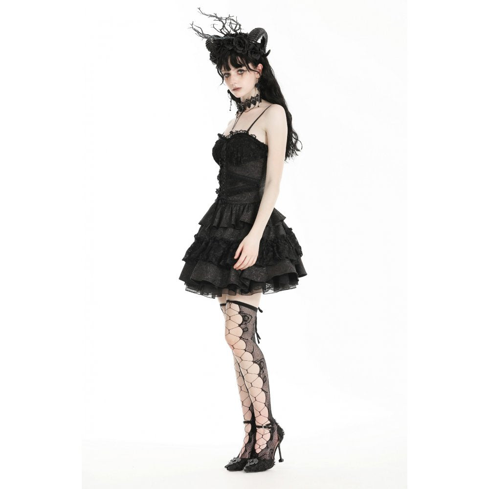 Dark in Love Tullia Frilly Mini Dress - Kate's Clothing