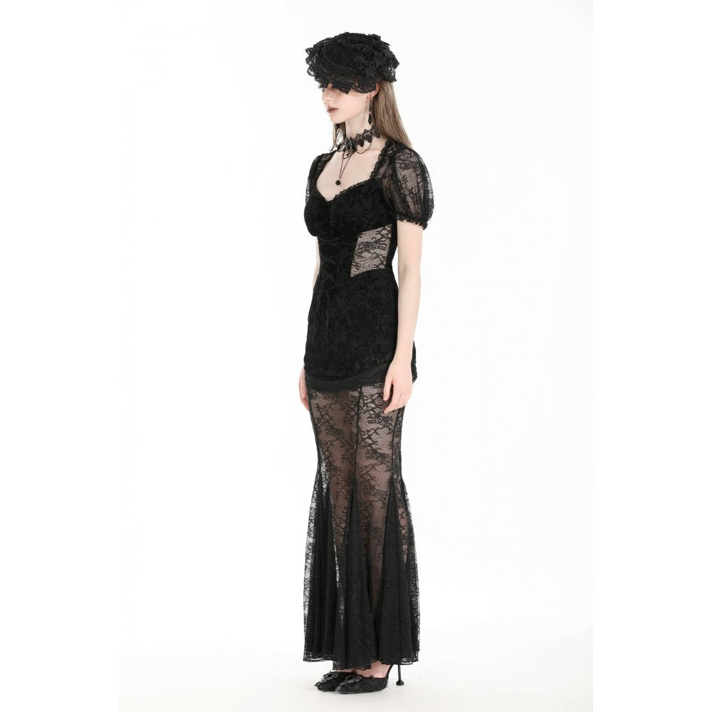 Dark in Love Verena Gothic Fishtail Dress - Kate's Clothing
