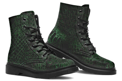 ANTIBrand dragon skin print gothic boots