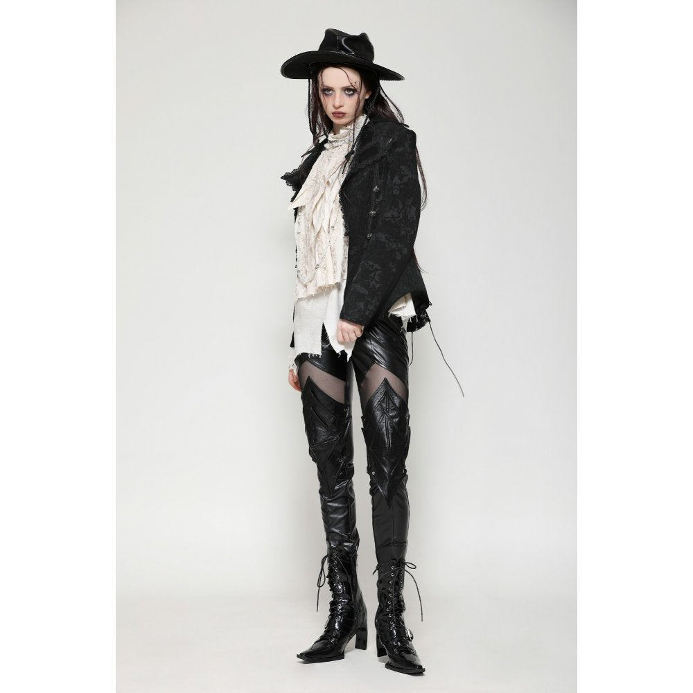 Dark in Love Arwen Black Brocade Jacket - Kate's Clothing