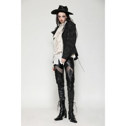 Dark in Love Arwen Black Brocade Jacket - Kate's Clothing