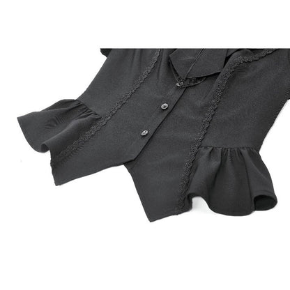 Dark in Love Gothic Lace Waist-Shaping Blouse
