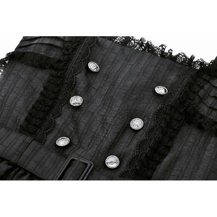 Dark in Love Anita Striped Brocade Mini Dress - Kate's Clothing