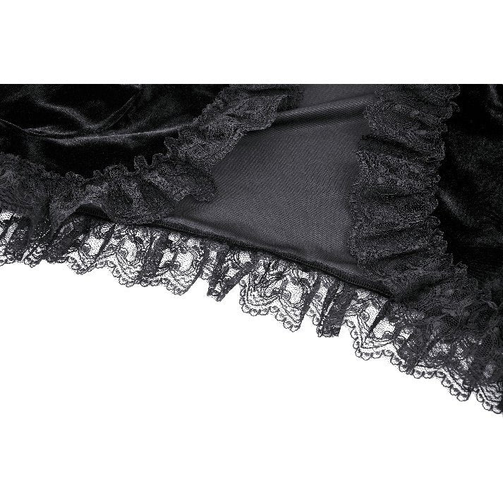 Dark in Love Lavinia Elegant Shrug in Velvet and Lace - Kate's Clothing